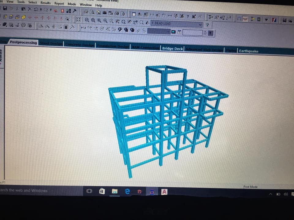 3D rendering of a 3-storey hotel building with roof deck in Oslob, Cebu.